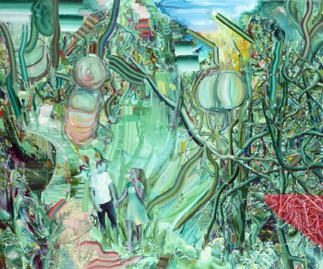 녹색에코5 Green Echo5 · 캔버스에 유채 · 150 x 180cm · 2018