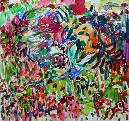 Fiction #5 · Oil on linen · 98 x 105 cm · 2018