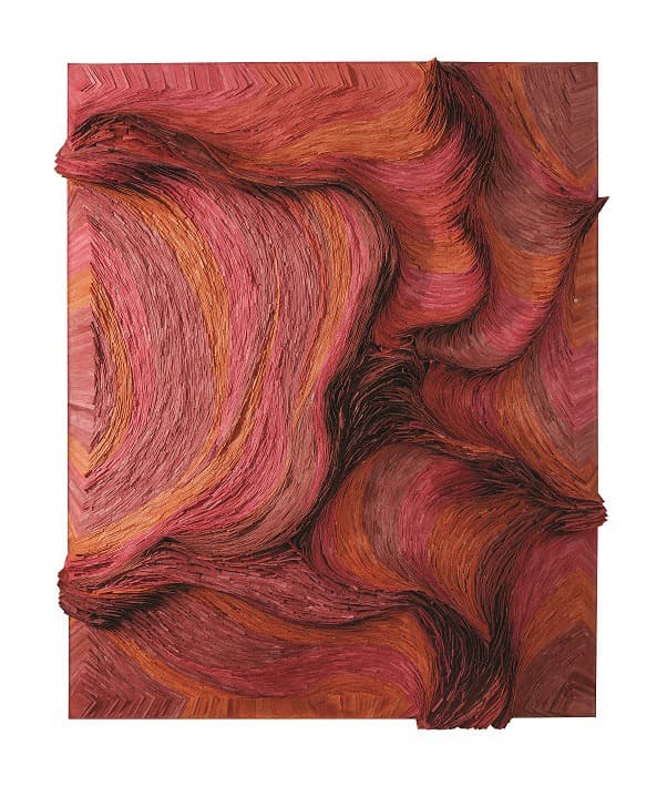 바람의 기억 7 · 캔버스 위에 종이 · 190x150cm · 2018