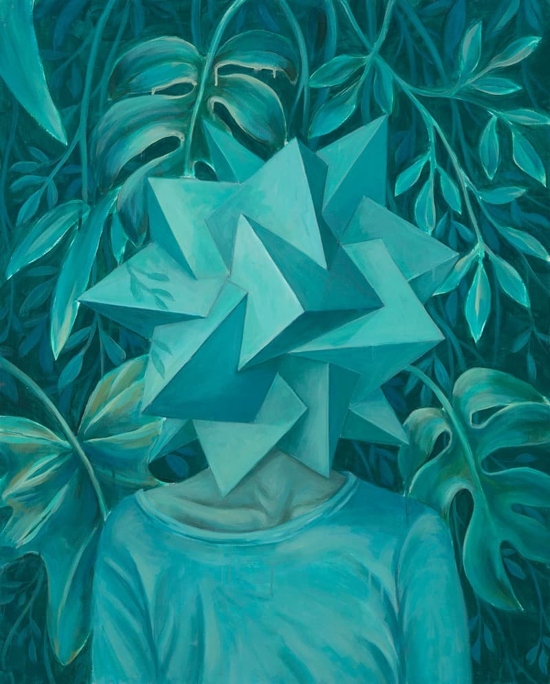 시선의 경제학-무수한 타인의 얼굴로 살아가기 · 캔버스에 아크릴 · 90.9×72.7cm · 2018