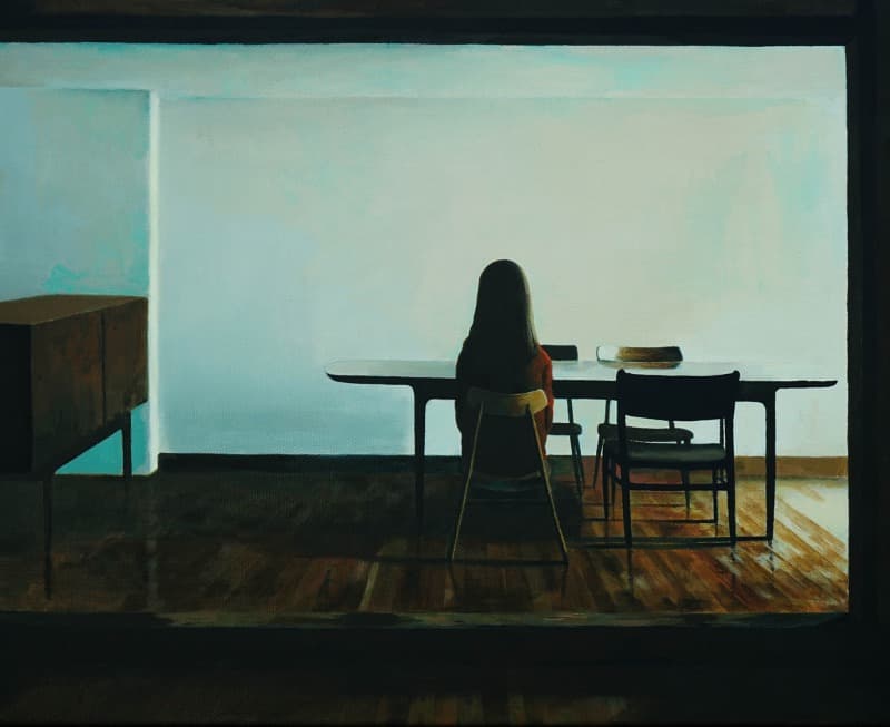 About Eva · Oil on canvas · 45x53cm · 2018