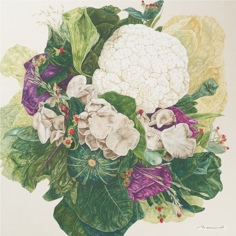 안서빈_Blossom · 장지에 채색 · 180X180cm · 2018