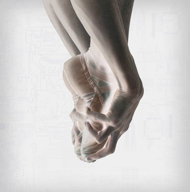 발레리노 · micro lenticular morphing lens · 110 x 110 cm · 2018 · Ballerino