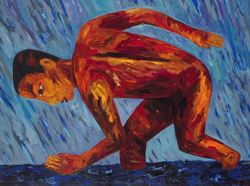 먼 그림자-썰물 · 캔버스에 아크릴 · 194x259cm · 2018