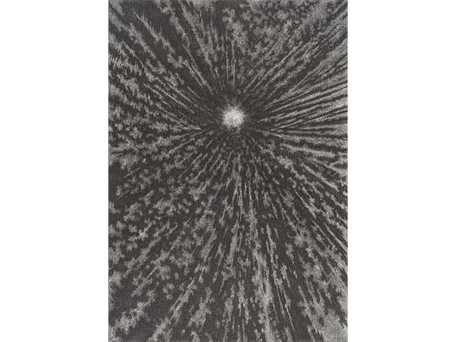오목한 밤 · pencil on cotton paper · 49.7x34.7cm · 2017