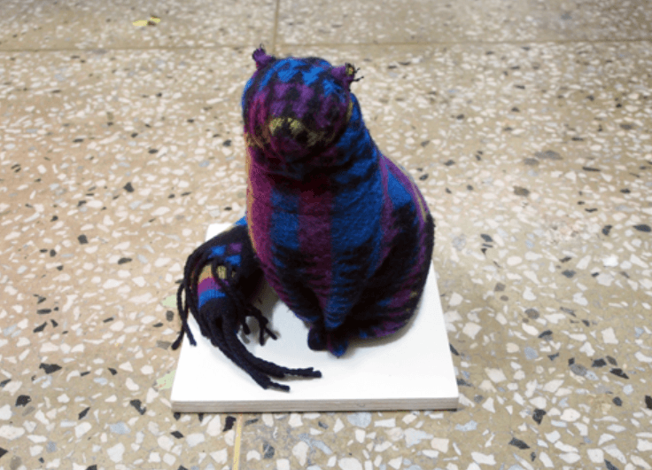 까뮤에게 주고 싶은 것들-고양이2 · 담요 · 25×22×22cm · 2018