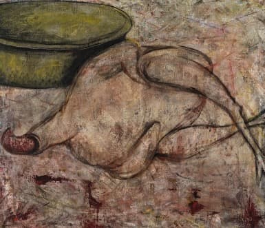 목이 잘린 닭 · oil on canvas · 45.5x53.0cm · 1955