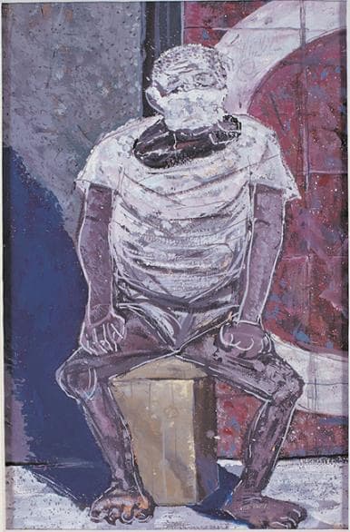 창고지기 · watercolor · 23.5×15.4cm · 1956