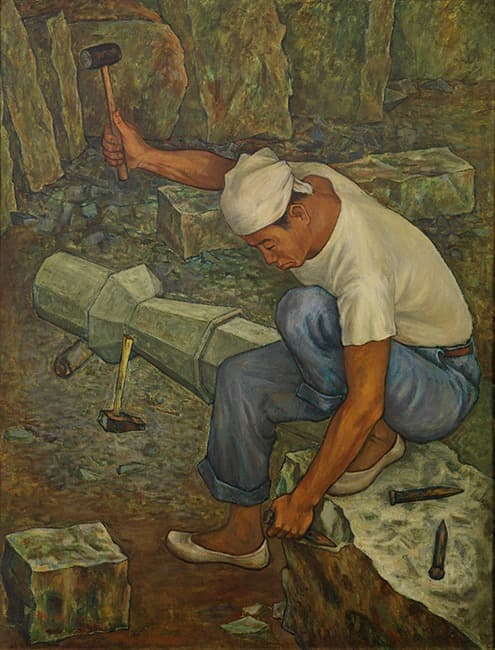 석공 · 캔버스에 유채 · 145.5×112.1cm · 1962