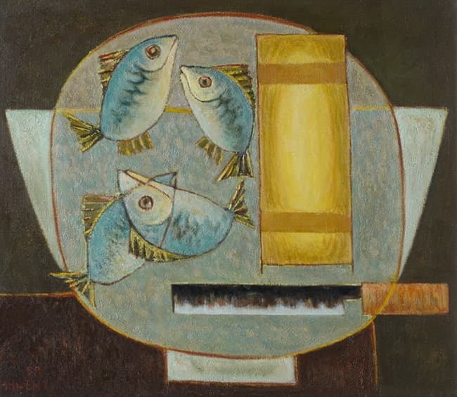 운명 · 캔버스에 유채 · 45.5×53cm · 1958
