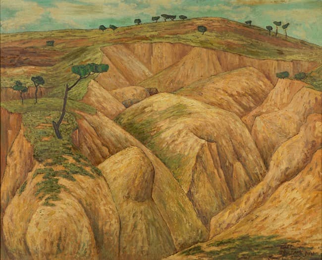 황지의 봄 · 캔버스에 유채 · 130×160cm · 1961