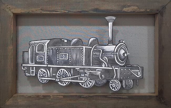 김보민 - 모갈 · 비단에 먹과 호분 · 21.2×33.4cm · 2018