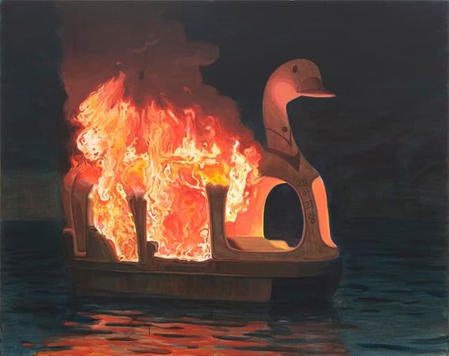 이우성 - 아무도 내 슬픔에 귀 기울이지 않는다 · Acrylic gouache on canvas · 181.8x227.3cm · 2011