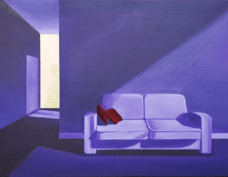 Space 004 · oil on canvas · 45.5x53.0cm · 2019