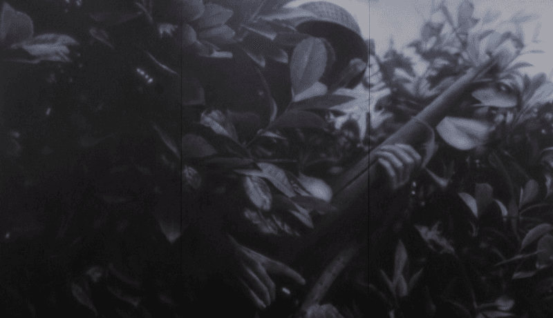 Performer in the forest - 심윤 · oil on canvas · 260x435cm · 2018