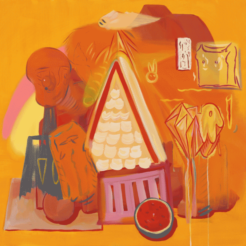 Still life of planes · Oil on canvas · 80x80cm · 2019
