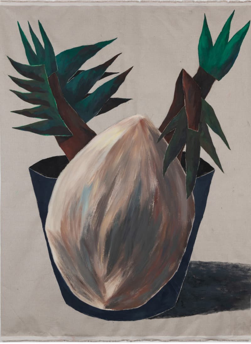 분갈이 · Acrylic on canvas · 164x122cm · 2019 · change flowerpot · Acrylic on canvas