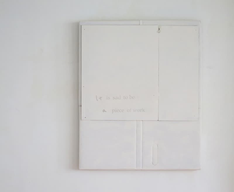 It is sad to be a piece of work (II)_Aike Gallery 제공 · 판지에 아크릴_ 수성 페인트_ 잉크_ 연필 · Variable Size · 2017 · It is sad to be a piece of work (II) · Acrylic_ Waterproof Paint_ Ink_ Pencil