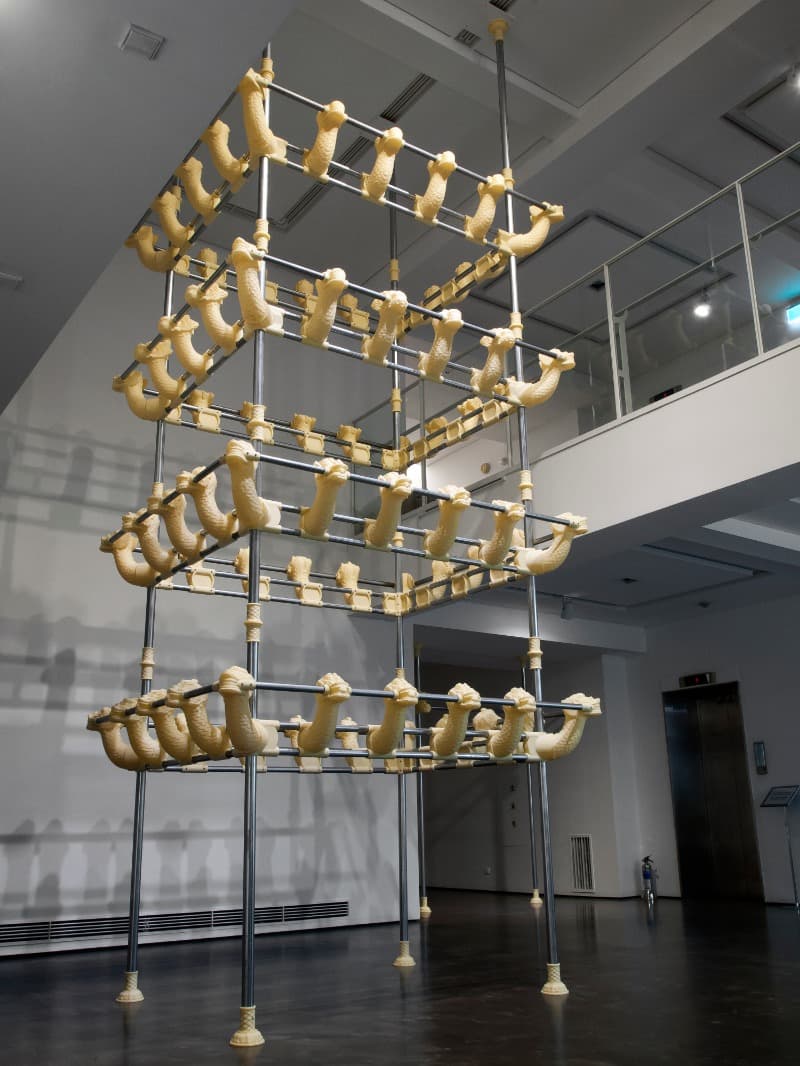 용소 · 플라스틱(3D Printed)_금속파이프_혼합재료 · 가변 설치 · 2019 · Solicitation · 3D Printed_Metal Pipe_Mixed Material