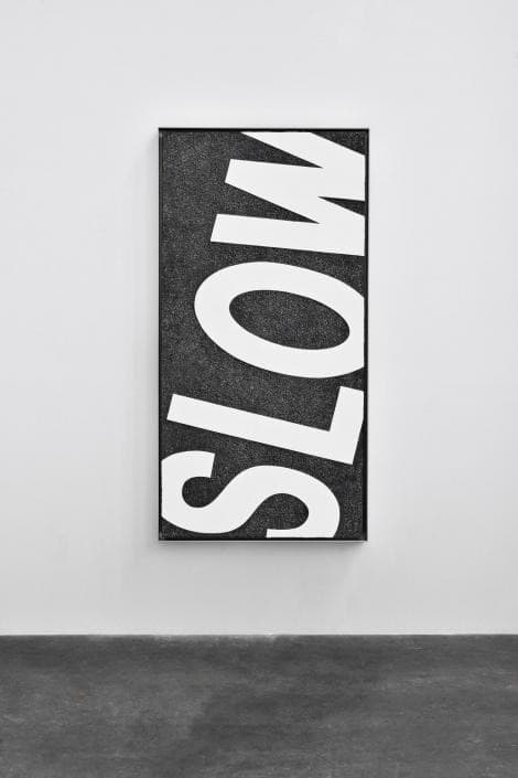 Highway Painting  No. 8 · Paint on asphalt.  Aluminium · 205 x 105 x 8 cm · Highway Painting  No. 8 · Paint on asphalt.  Aluminium