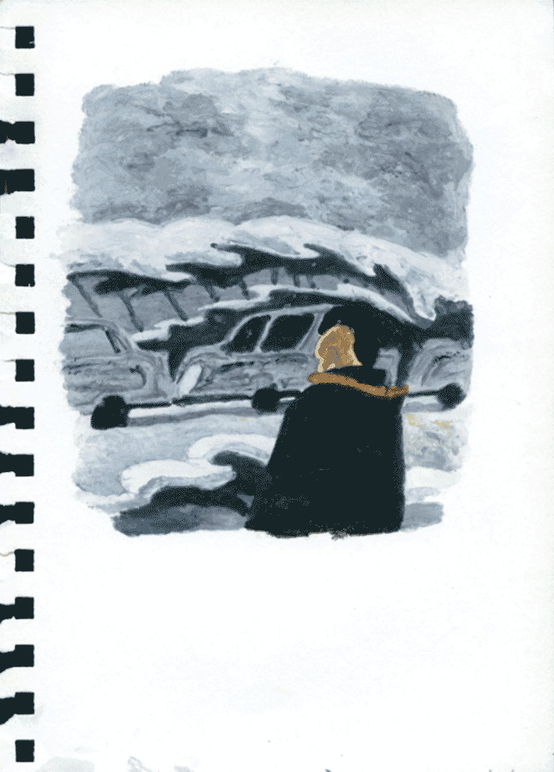 강상우_drawings · 종이에 컬러콘테.  컬러펜 · 21×13cm · 2013~8