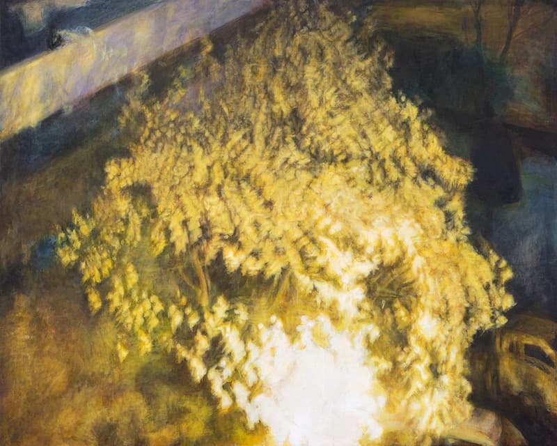 이현민 - 종이에 그려지는 밤 · 종이에 채색 · 130x162cm · 2018