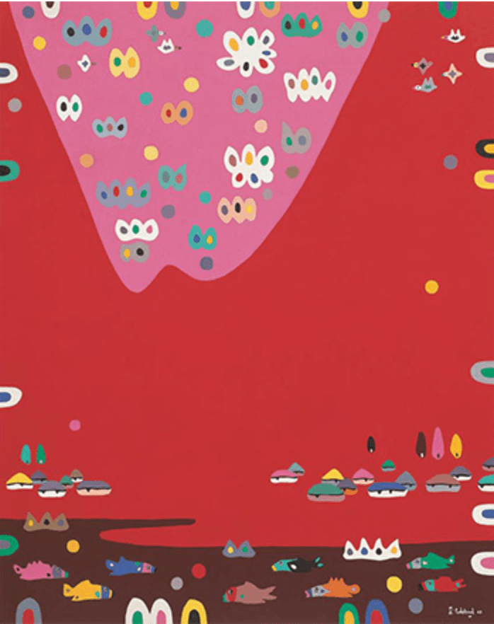 산간과 마을 · oil on canvas · 162x130cm · 2003