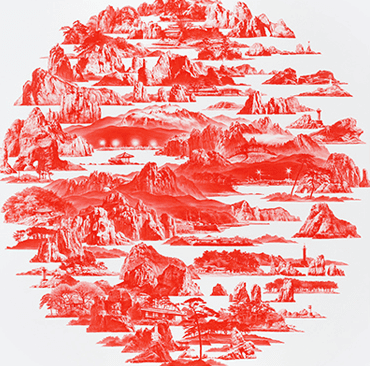 Between Red - 018SEP02 · oil n linen · 200x200cm · 2018