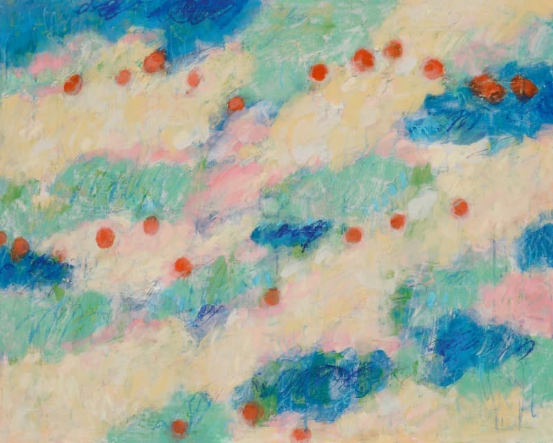 Visual Story-Tangerine Staccato · acrylic_ oil pastel_ oil transfer drawing on canvas · 72.7x90.9cm · 2019 · Visual Story-Tangerine Staccato · acrylic_ oil pastel_ oil transfer drawing on canvas