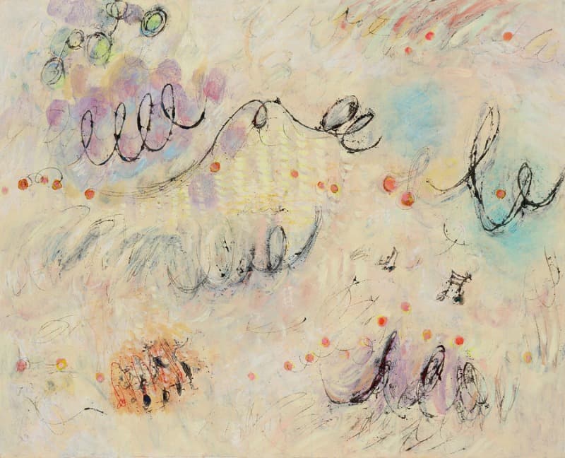 Visual Story-CantabileⅡ · acrylic_ oil pastel_ oil transfer drawing on canvas · 85x105cm · 2019 · Visual Story-CantabileⅡ · acrylic_ oil pastel_ oil transfer drawing on canvas
