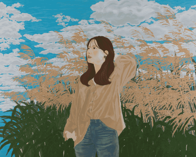 이예원_바람 · 장지에 채색 · 162cm x 130cm · 2018