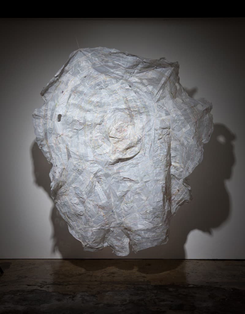 김태연  Plastic Island · plastic bags sewing · 200x180cm · 2012 · Plastic Island · plastic bags sewing