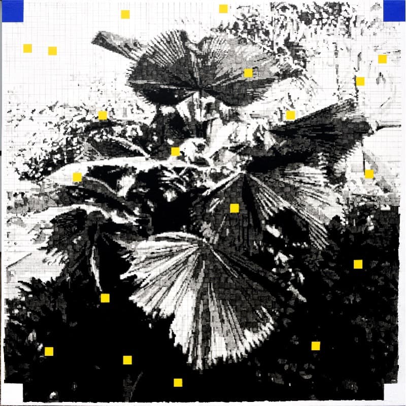 Another Place-Forest · Korean ink & Acrylic on Korean Paper Attached to Canvas · 120x120cm · 2019