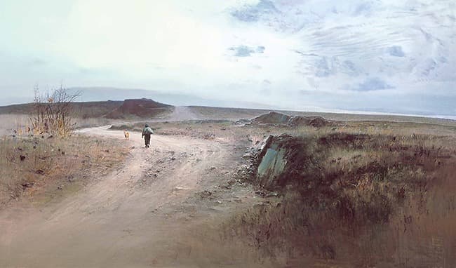 이영희 신의주가는길 · 캔버스에 유채 · 181.4x106cm · 2008 · Lee Young-Hee.  the way to Shinuiju · Oil on canvas