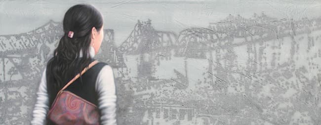 정종기 talk · 캔버스에 유채 · 100×300cm · 2009 · Jung Jong Ki_talk · Oil on canvas