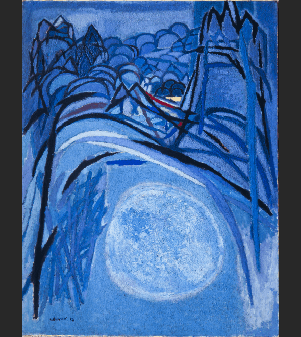 김환기 - 산월 · 캔버스에 유채 · 130x105cm · 1958