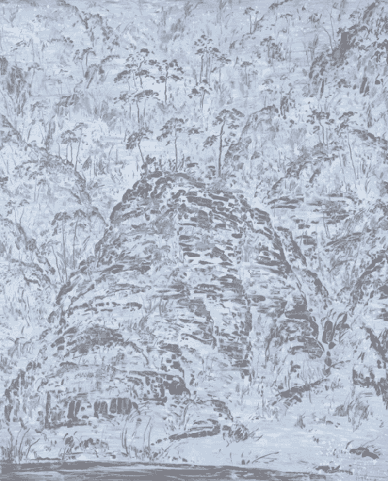 行脚-갈선대 · 캔버스에 혼합재료 · 227×181cm · 2019