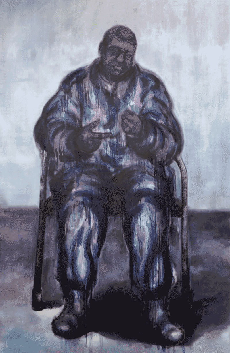 초인-가위와 바위 · 캔버스에 유채 · 227.3×147cm · 2019