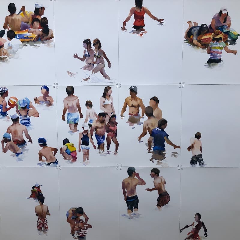 이상원 <In Summer> · 종이에 수채 · 가변크기 · 2013 · <In Summer> · water color on paper