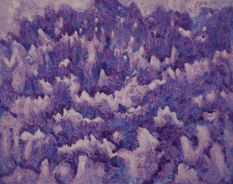 Mountain in Motion-Concerto · 흙벽화기법에 천연안료 · 91×117cm · 2019 · Mountain in Motion-Concerto