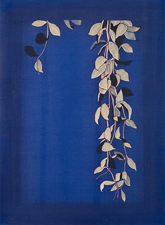 중간. 새김 · 천에 채색 · 45.5×33.4cm · 2019 · Middle. carved · colouring cloth