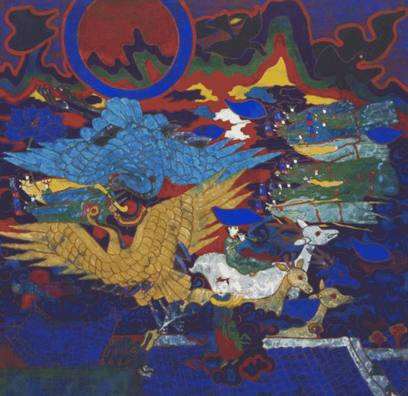 해질녘 · Color on paper.Ink. · 136 x 137cm · 1979