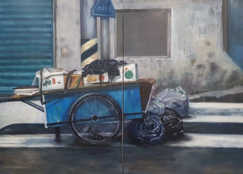 안녕하세요 윤호웅씨 · oil on canvas · 193.9x130.0cm · 2019 · Hello Mr. Yoon.