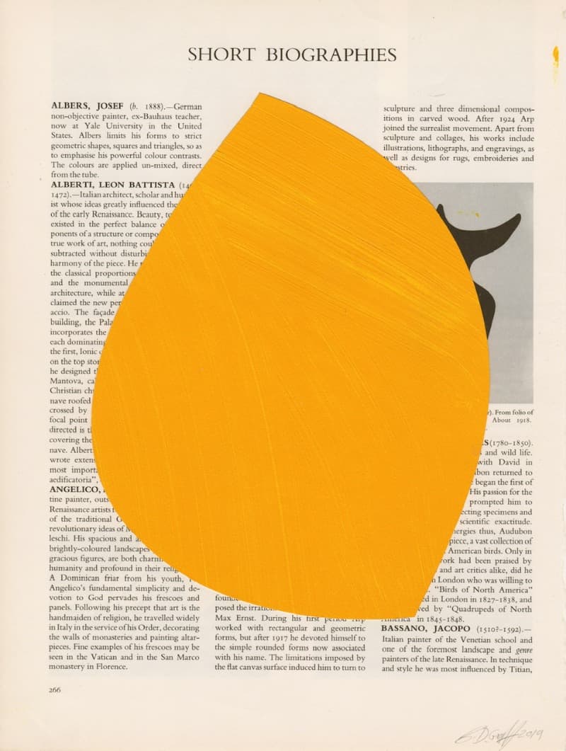 Biographies · Paper and acrylic collage · 25.4 x 33.6 cm · 2019 · Biographies · Paper and acrylic collage