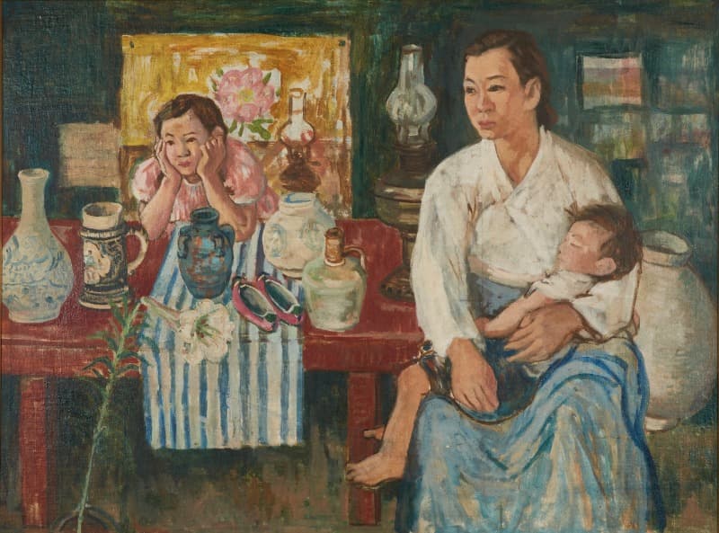 임군홍_가족 · 캔버스 · 94 × 126 cm · 1950 · Lim Gun Hong_Family · oil on canvas