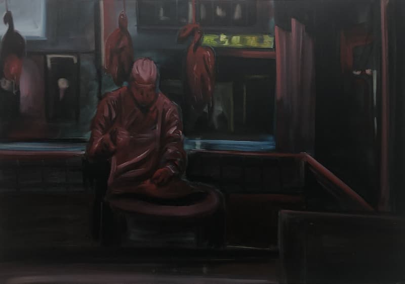 The run · oil on canvas · 80x116cm · 2019 · The run · oil on canvas
