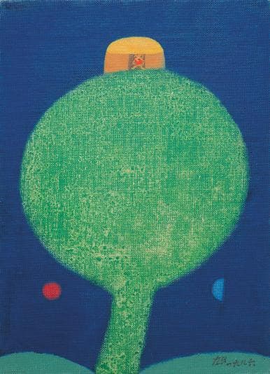나무 · 캔버스에 유채 · 33.5×24.4cm · 1984