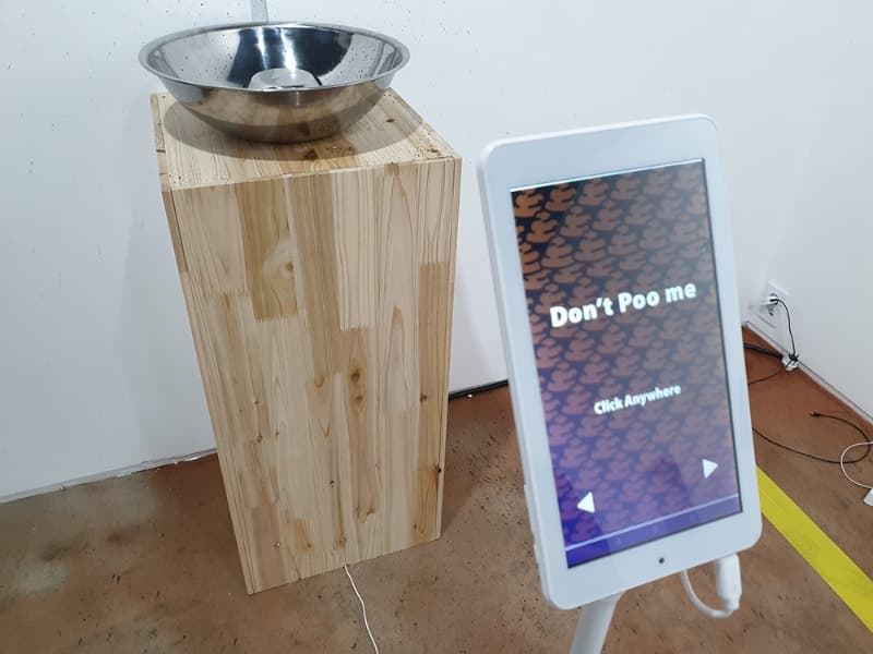 이유진x편재훈_Don’t Poo me_video game · multi media · installation · 2019 · Don’t Poo me_video game · multi media