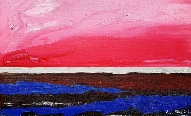 송동하_순천만 일몰 · oil on canvas · 53×40.9cm · 2019 · oil on canvas