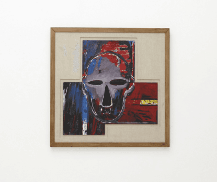 해골 85(skeleton 85) · 캔버스에 아크릴채색 · 90.6×90.6cm · 1985
